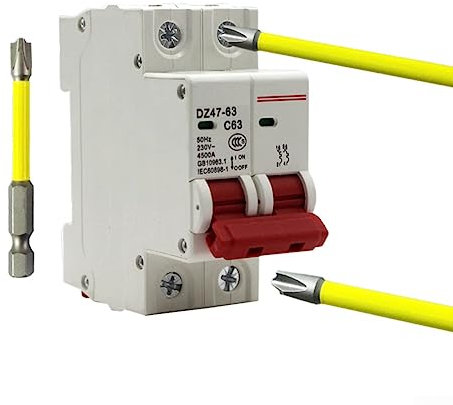 Juego de destornilladores magnéticos FPH2 de 65 mm/110 mm con cabeza cruzada ranurada especial, juego de destornilladores resistentes, herramientas manuales duraderas para electricistas