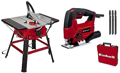 Einhell Mesa de corte TC-TS 2025/2 U + Set de sierra de calar TC-JS 80/1