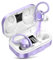 KT1 Cuffie Bluetooth Sport, Auricolari Bluetooth 5.3, 120 Ore di Riproduzione con Custodia di Ricarica, Vestibilità Comoda, Cuffie Wireless Impermeabili IPX7, Bassi Profondi, Display LED(viola)