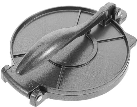 Pressa per tortilla in alluminio di alta qualità per farina fatta in casa, tortillas, tacos e patacone, 16,5 cm, colore nero, facile da usare e pulire