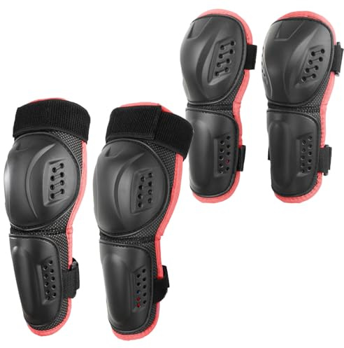 Reomoto Kids Dirt Bike Elbow Knee Pads,Motocross Knee Shin Protect Gear,Adjustable Motorcycle Knee Eblow Protecion for Cycling MTB ATV Skateboard Skiing Skating