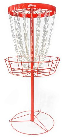 Disc Store Grow The Sport Pro Disc Golf Portable Basket - Carrying Bag Optional (Red)