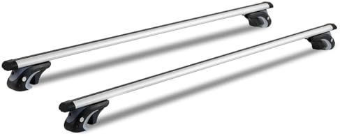 Takräcke För Bilar Takräcke Tvärstång Justerbar Aluminiumskena Bagagehållare 200LBS Silver Svart Bagagekorg