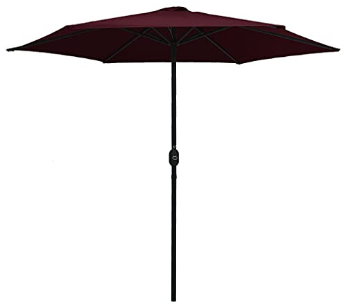 Sophrelle Ombrellone da Giardino con Palo in Alluminio 270x246 cm bordò Rosso,47348