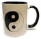 Dreamlife Yin Yang Kaffee-/Teetasse aus Keramik, 330ml, in Schwarz mit Geschenkskarte