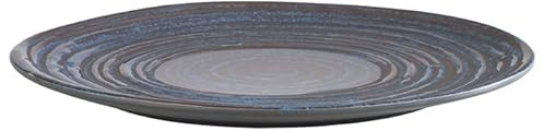 APS Loops 85028 Plate Diameter 27 cm Height 2 cm Melamine Dark Blue/Dark Grey