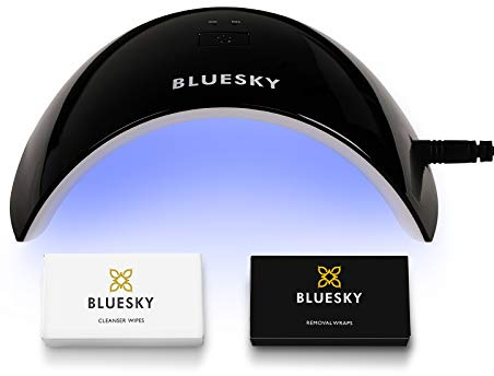 Bluesky Gel Nail Polish Starter Kit with Professional 24W Uv Led Lamp, Acetone Remover Wraps X 100, Cleanser Wipes X 100