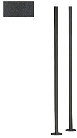 Heibi Briefkastenständer 130 cm aus Stahl Graphitgrau zum Andübeln