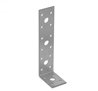 Gedotec Connecteur d'angle 90° angle de réglage pour plaques de plâtre | 1 pièce fer d'angle - 150x50x35 mm | Support de poteau charge lourde angle de vissage | Angle métallique angle 90 degrés méta