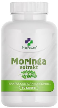 Moringa Oleifera Extrakt Kapseln 500 mg - 60 Kapseln Hochdosiert Mit Moringa Pulver - Moringa Kapseln Hochdosiert Für Vitalität Und Wohlbefinden