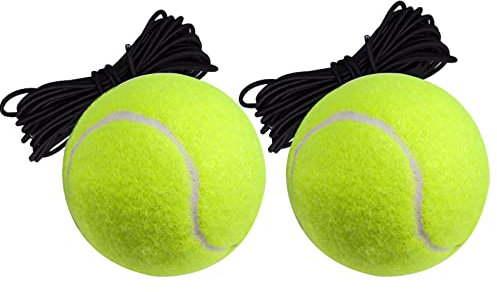 Orrdiffi Tennisball mit Schnur,Tennistrainer Elastic Tennis Ball, Tennisbälle Tennis Trainer, Twistball ersatzball Tennisspiel Garten Swingball für Selbststudium Übung,Anfänger,Erwachsene (2 Stück)