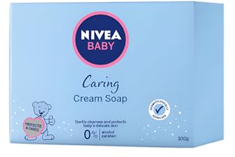 Nivea närande babykräm tvål 100 g hydrating 0 % alkohol utan parabens med olivolja utan parfym för varje hud typ kliniskt testad (förpackning med 4)