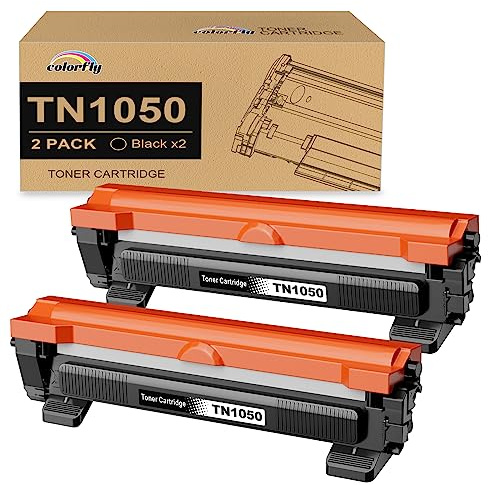 colorfly Cartucce toner TN-1050 compatible per Brother TN1050 compatibili con DCP-1610W 1510 1512 1612W Compatibile con HL-1210W 1112 1110 1212W Compatibile con MFC-1810 1910W (2 Nero)