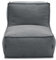 DOMO. collection Outdoor Sessel Wangerooge, Gartensessel wetterfest, Gartensofa, Gartenmöbel, Sitzsack, Outdoor-Sitz, Luftsack Garten, 75 x 115 x 73 cm (BxTxH), dunkelgrau