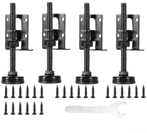 HEBEOT 4 piedini di livellamento per mobili, resistenti, regolabili, per mobili, tavoli, armadi, banco da lavoro, scaffalature