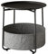 Vicco Couchtisch Liva, Beistelltisch, Schwarz, 47 x 50 cm