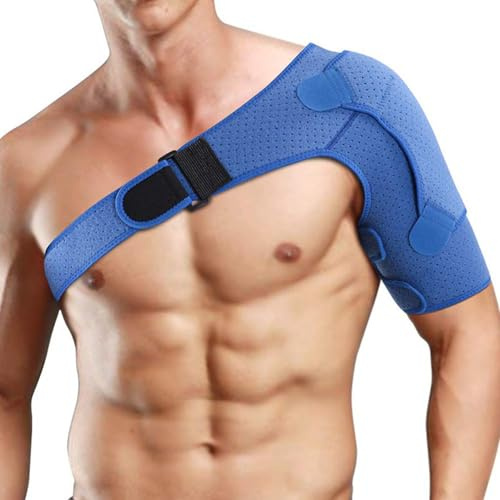 Pesoncarl Portage épaule pour Les Hommes Brace de l'épaule à Deux Couches pour Pack de Glace Support d'épaule néoprène avec Une Bracelet réglable Couleur de Couleur Single Brace