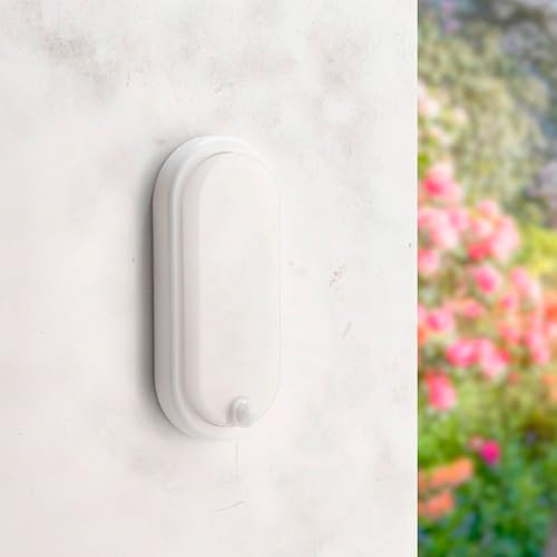M Ledme – Aplique LED con Sensor Movimiento Sphere 12W Pir 360º, Luz Cálida 4500K, Impermeable IP54, Lámpara Moderna para Jardín, Patio y Terraza