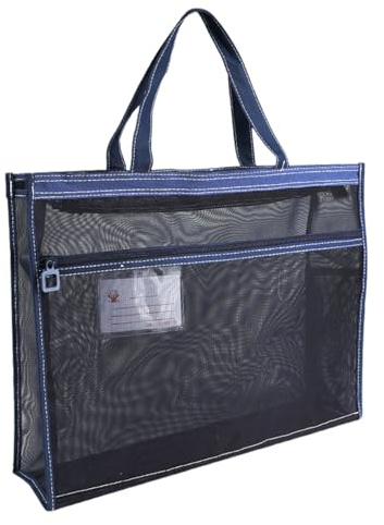 Sac de document à fermeture éclair : boîte de classement A3 transparente, sac de rangement de sac durable, portefeuille d'art imperméable, transport de bureau lourd, dossier de voyage