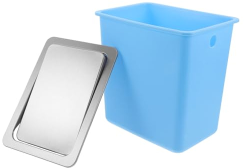 Toyvian Cubo De Basura Empotrado Al Ras Cubo De Basura De Con Tapa De Cocina Integrado De Acero Inoxidable