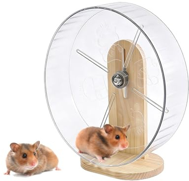 Hamsterhjul | med akrylhållare för husdjur | Transparent hamsterhjul | För , livsmiljö, inhägnad, inomhussovrum, husdjur, kanin
