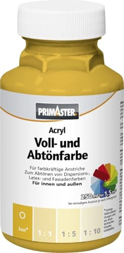 Primaster Voll- und Abtönfarbe 250ml Bast Matt Acryl Dispersionsfarbe Hochwertig