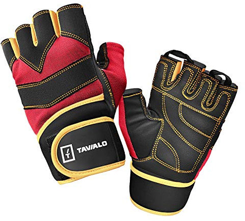 TAVIALO Fitnesshandschuhe Herren M/L – Trainingshandschuhe mit Handgelenkstütze & doppelter Handfläche – ideal für Krafttraining, Bodybuilding, Crossfit – CE-konform, rutschfest