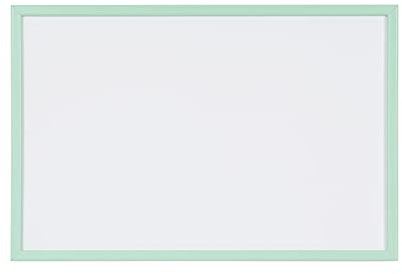 Bi-Office Lavagna Bianca Magnetica, Cancellabile A Secco, Cornice in Legno Verde Pastello MDF, 60x40cm