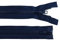 Reißverschluss 2-Wege Profilreißverschluss 5mm 100cm lang teilbar Autolock Doppelzipper Farbwahl, Farbe:marineblau