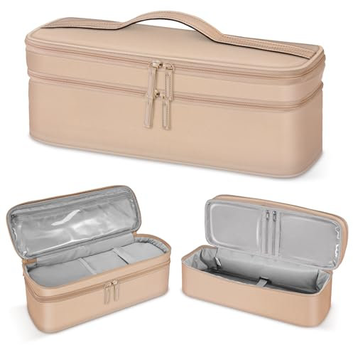 SITHON Double-Layer Travel Carrying Case for Shark FlexStyle/SmoothStyle, Water Resistant Storage Organizer Bag for Dyson Airwrap Styler, Also for Revlon One-Step Hair Dryer (Bag Only),