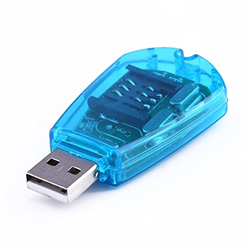 Lettore di Schede SIM USB, Scrittore di Lettori di Schede USB 2.0 per Scheda SIM, Lettore di Schede Telefoniche GSM CDMA Telefono Cellulare Backup di SMS Copia Clone Writer