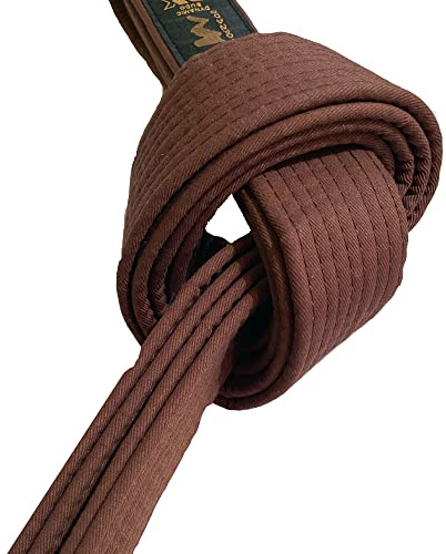 TEKKA BUDO Kampfsport Gürtel Braun - 280 cm x 4 cm - Braungurt für Karate, Judo, Taekwondo, Jujutsu, Kickboxen, Ninjutsu