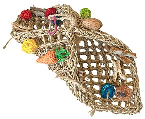 CVZQTE Vogelkäfig Schaukel Spielzeug Vogelkäfig Hängende Sitzstange Spielzeug Gewebt Käfig Kauen Spielzeug Hängematte Bett Spielzeug Lovebirds Kakadus