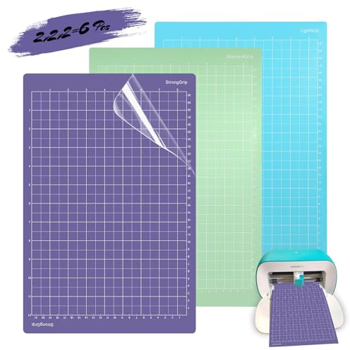 LALAGO Tappetino da taglio per Cricut Joy Xtra, 6 pezzi di tappetini da taglio adesivi di ricambio, tappetino da taglio autoadesivo per lavori manuali (StandardGrip LightGrip StrongGrip)