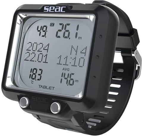 SEAC Tablet, Computer Subacqueo per Immersioni con Bluetooth Integrato, Gestione Fino a 3 Miscele, Ampio Display, Connessione Wireless con Massimo 3 Trasmettitori
