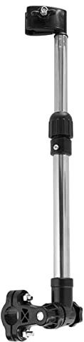 Cocoarm MBC Soporte para Paraguas de Acero Inoxidable, Soporte Retráctil para Cochecito, Ajuste Telescópico hacia Abajo, Se Adapta a Manillares de 0,8 a 1 Pulgada