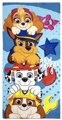Paw Patrol mikrofiberhandduk för barn – mjuk, absorberande och snabbtorkande | Perfekt för strand, pool, bad eller som skolgåva