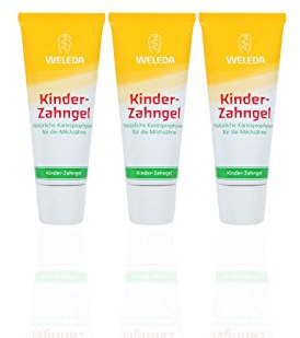 WELEDA Kinder-Zahngel (3 x 50 ml), Bio Zahnpasta, Vegan, Fluoridfrei, Naturkosmetik