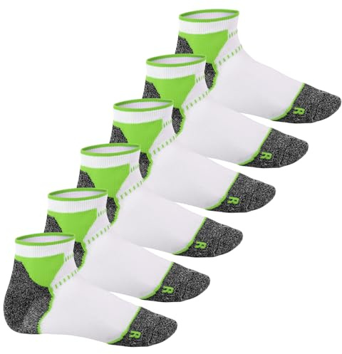 Footstar Sport Function Running Socks – dam herr 6 par löparstrumpor sportstrumpor | skyddande, stödjande och klimaterade