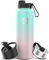 IRON °FLASK Edelstahl Trinkflasche mit Ausgussdeckel - 1.2L 3 Deckel - Auslaufsicher Thermosflasche - Metall Wasserflasche Doppelwandig Isoliert BPA-freie fur Sport Schule Fitness Camping