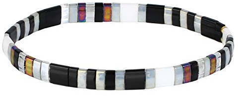 KELITCH Charm Stretch Armband för kvinnor Färgglada vänskapsarmband Candy Miyuki Tila Beaded Strand Armband