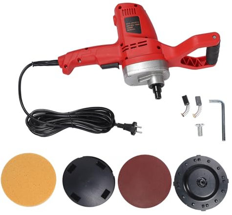 Fafeicy Lucidatrice Elettrica per Lisciare Pareti in Gesso di Cemento per Intonacare Malta Cementizia Portatile - Raffreddamento Efficiente, Asta Telescopica, Usi Multipli