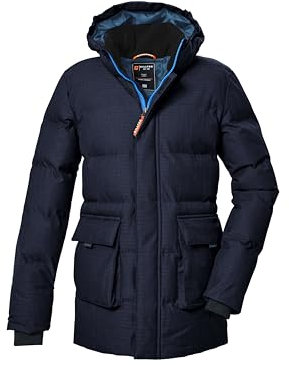 killtec Jungen Steppparka/Parka mit Kapuze KOW 375 BYS QLTD PRK, dunkelnavy, 164, 42168-000