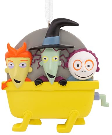 Hallmark Lock, Shock & Barrel Hanging Christmas Ornament, Disney The Nightmare Before Christmas, Resin Tree Decoration