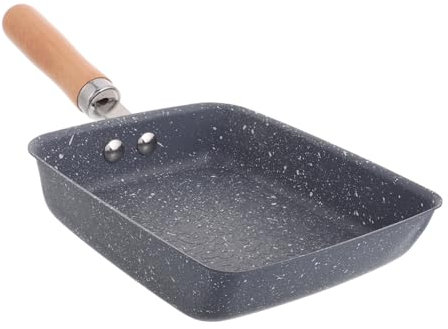 ULTECHNOVO Padella Quadrata Antiaderente Per Uova Frittate e Involtini Primavera Con Rivestimento in Pietra Compatibile Con Fornelli Induzione Gas e Elettrici