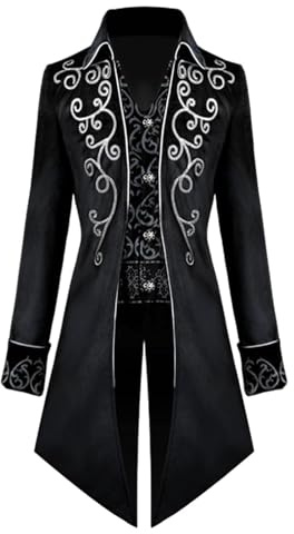 Frack para hombre, abrigo medieval chaqueta victoriana para hombre, chaqueta medieval de frack para steampunk, frack vintage, disfraz de Halloween para hombre, steampunk, gótico, medieval, vintage