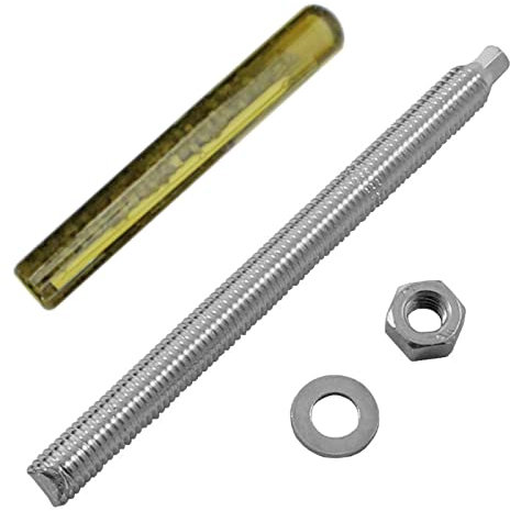 Lumonic tige d'ancrage + cartouche d'ancrage M10 x 130 Acier inoxydable A4 I Pour utilisation comme cheville métallique I Pour différents types de montages traversants