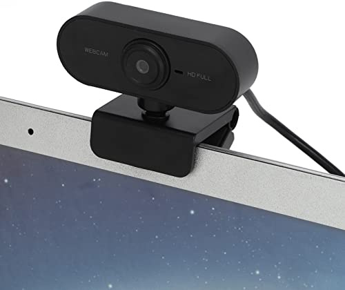 1080P Webbkamera med Mikrofon, USB2.0 Onlineklassvideo Livekamera, 180 Graders Maximal Vinkel Bärbar Datorkamera, för Konferenser och Video
