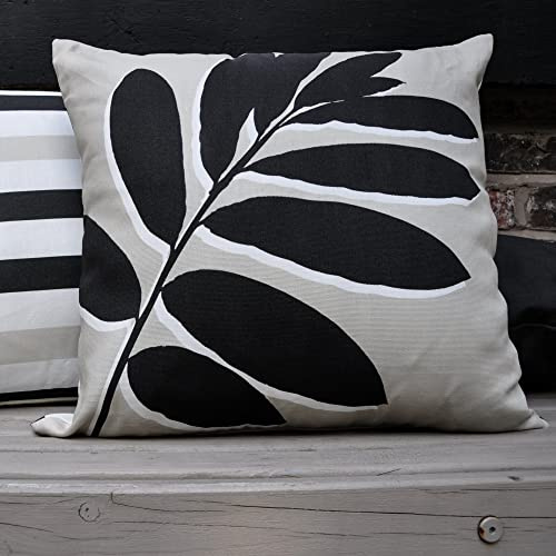 Fusion - Leaf Print - Outdoor Cushion Cover - 43 x 43cm in Natural