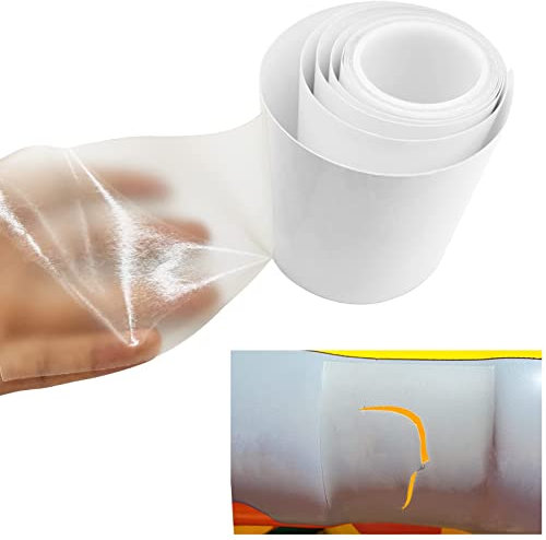 TOOSIS Aufblasbares Reparaturset wasserdicht, 2,15m x 8cm Rolle TPU Pool Reparaturband, Reparaturband für Luftmatratze, Hüpfburg, aufblasbares Spielzeug, Zelt, Schwimmring, Heavy Duty